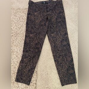 Etcetera Black and Brown Patterned Pants